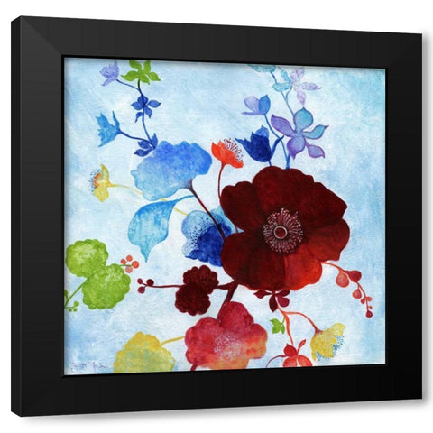 Japanese Garden II Black Modern Wood Framed Art Print by Tava Studios