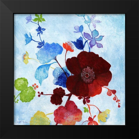 Japanese Garden II Black Modern Wood Framed Art Print by Tava Studios