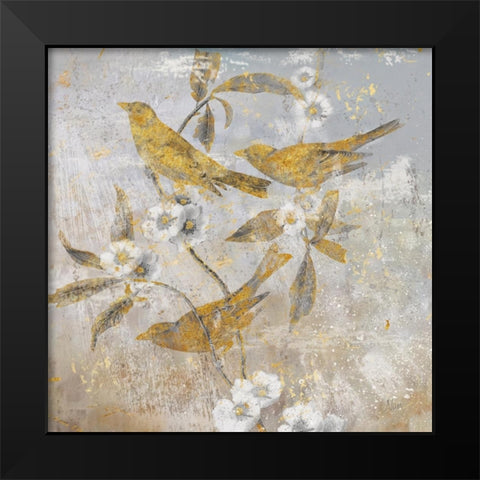 Aviary Garden II Black Modern Wood Framed Art Print by Nan