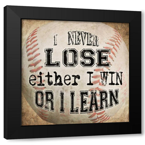 Baseball Quote Black Modern Wood Framed Art Print by Craven, Katrina