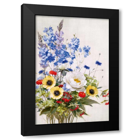 Wild Garden II Black Modern Wood Framed Art Print by Daniels, Rogier