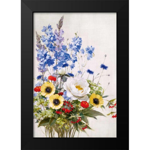 Wild Garden II Black Modern Wood Framed Art Print by Daniels, Rogier