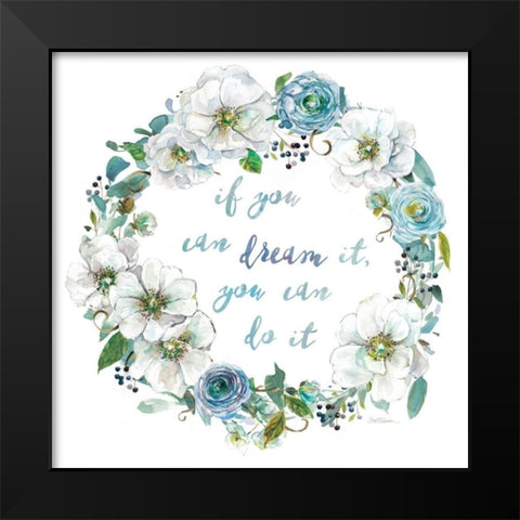 Dream Wreath Black Modern Wood Framed Art Print by Robinson, Carol