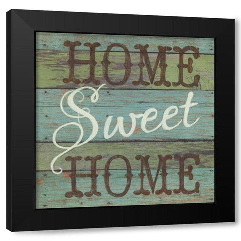 Home Sweet Home Black Modern Wood Framed Art Print by Tava Studios