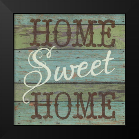 Home Sweet Home Black Modern Wood Framed Art Print by Tava Studios