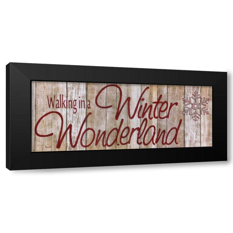 Winter Wonderland Black Modern Wood Framed Art Print with Double Matting by Tava Studios