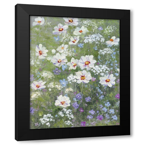 Springtime Flower Black Modern Wood Framed Art Print by Swatland, Sally