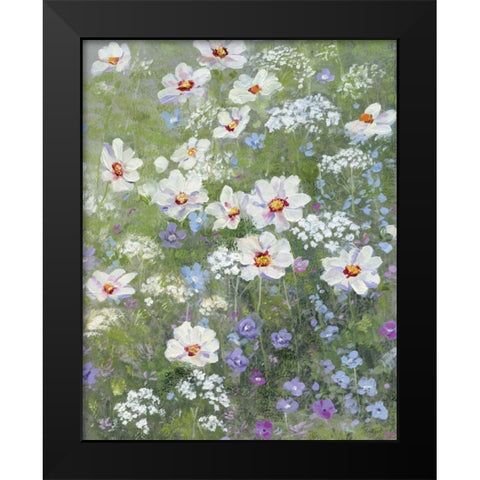 Springtime Flower Black Modern Wood Framed Art Print by Swatland, Sally