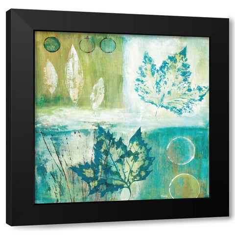 Teal Earth II Black Modern Wood Framed Art Print with Double Matting by Tava Studios
