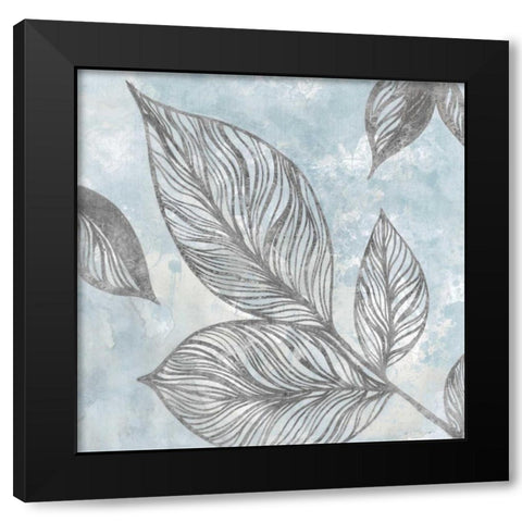 Soft Silhouette Black Modern Wood Framed Art Print with Double Matting by Tava Studios