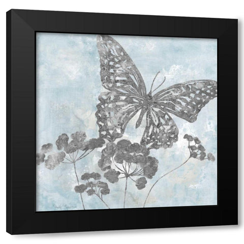 Soft Silhouette Black Modern Wood Framed Art Print with Double Matting by Tava Studios