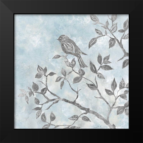 Soft Silhouette Black Modern Wood Framed Art Print by Tava Studios