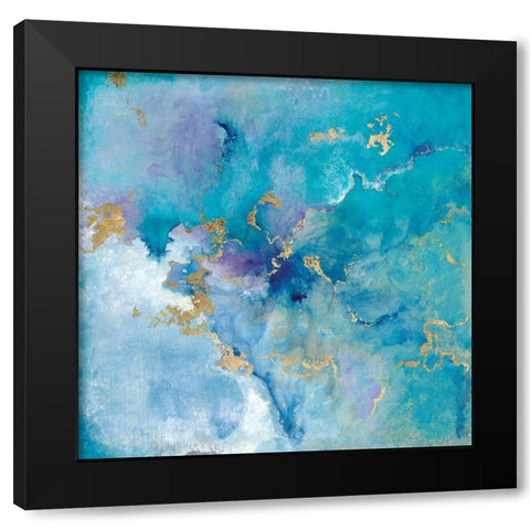 Golden Edge II Black Modern Wood Framed Art Print with Double Matting by Tava Studios