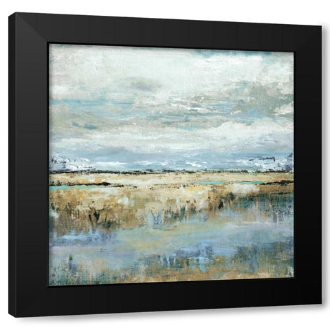 Coastal Marsh Black Modern Wood Framed Art Print with Double Matting by Tava Studios