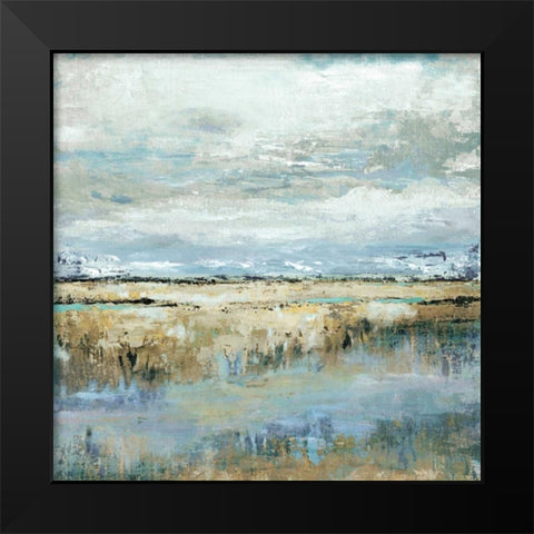 Coastal Marsh Black Modern Wood Framed Art Print by Tava Studios