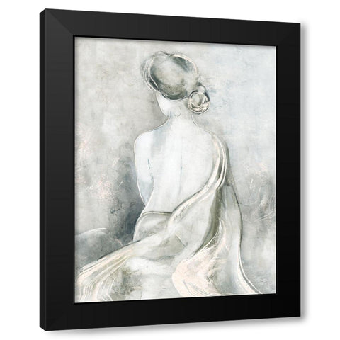 Sweet Serenity Black Modern Wood Framed Art Print with Double Matting by Tava Studios