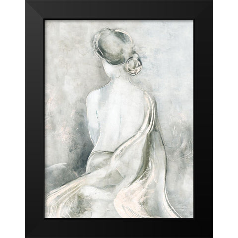 Sweet Serenity Black Modern Wood Framed Art Print by Tava Studios