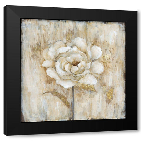 Venetian Gold Black Modern Wood Framed Art Print by Tava Studios