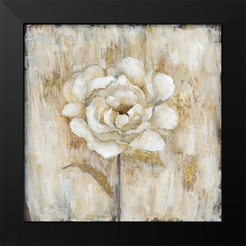 Venetian Gold Black Modern Wood Framed Art Print by Tava Studios