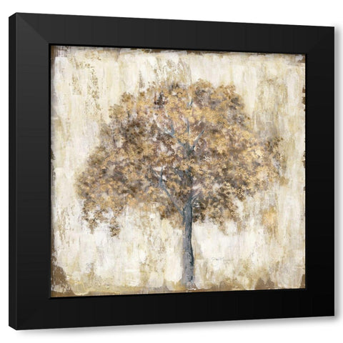 Venetian Gold Black Modern Wood Framed Art Print with Double Matting by Tava Studios