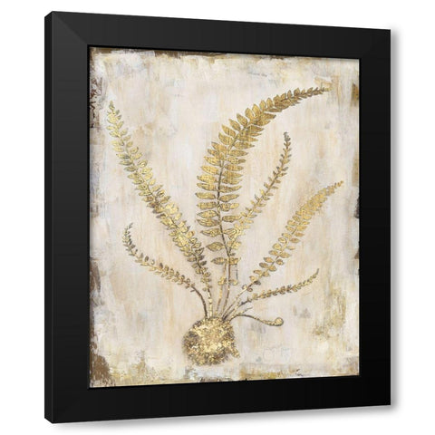 Venetian Frond Black Modern Wood Framed Art Print with Double Matting by Tava Studios