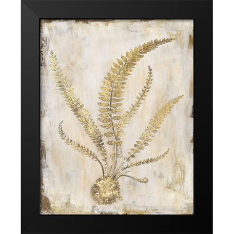 Venetian Frond Black Modern Wood Framed Art Print by Tava Studios