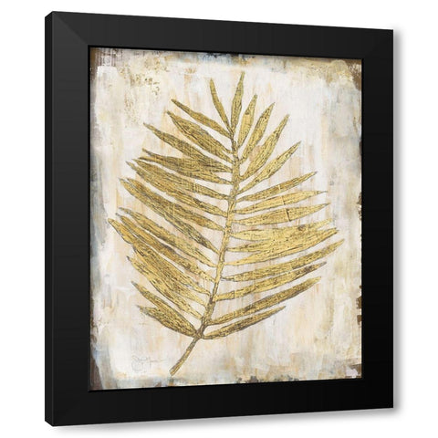 Venetian Palm Black Modern Wood Framed Art Print with Double Matting by Tava Studios