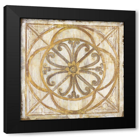 Venetian Mosaic Black Modern Wood Framed Art Print with Double Matting by Tava Studios