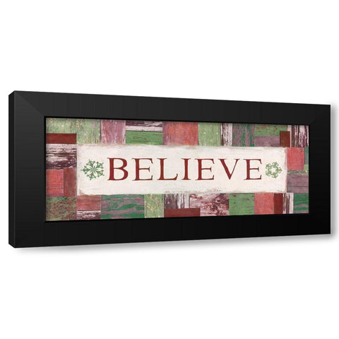 Believe Black Modern Wood Framed Art Print with Double Matting by Tava Studios