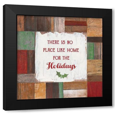 No Place Like Black Modern Wood Framed Art Print by Tava Studios
