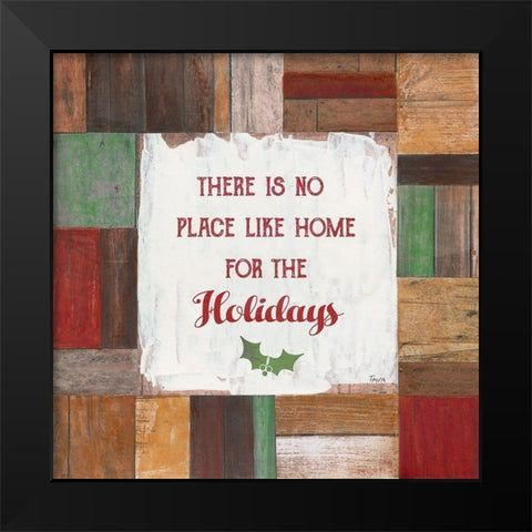 No Place Like Black Modern Wood Framed Art Print by Tava Studios
