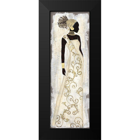 Saharan Charm Black Modern Wood Framed Art Print by Tava Studios