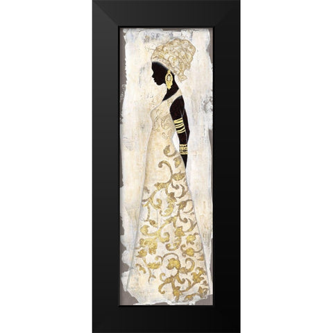 Saharan Grace Black Modern Wood Framed Art Print by Tava Studios
