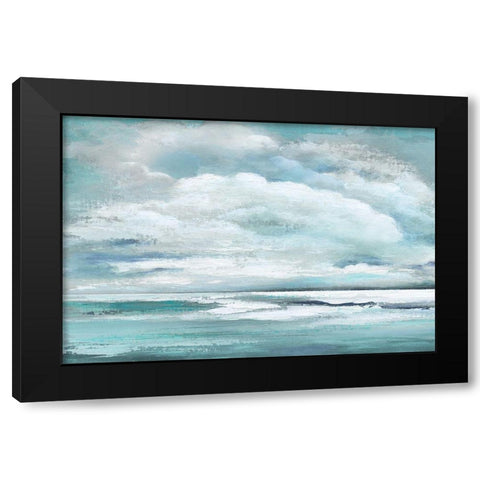 Billowing Clouds Black Modern Wood Framed Art Print with Double Matting by Tava Studios