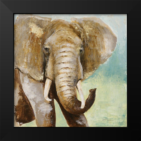 Painterly Black Modern Wood Framed Art Print by Tava Studios