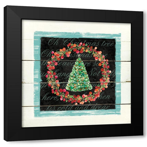 Oh Christmas Tree Black Modern Wood Framed Art Print by Robinson, Carol