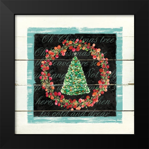 Oh Christmas Tree Black Modern Wood Framed Art Print by Robinson, Carol