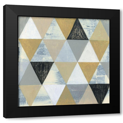 Geometric II Black Modern Wood Framed Art Print with Double Matting by Tava Studios