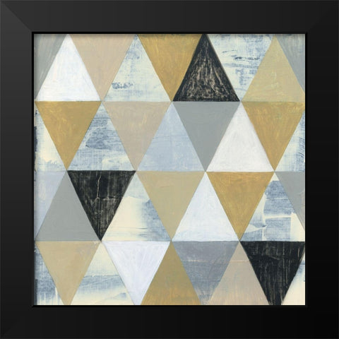 Geometric II Black Modern Wood Framed Art Print by Tava Studios