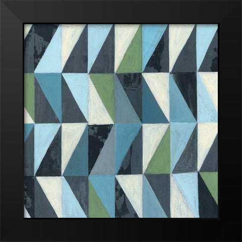 Geometric III Black Modern Wood Framed Art Print by Tava Studios