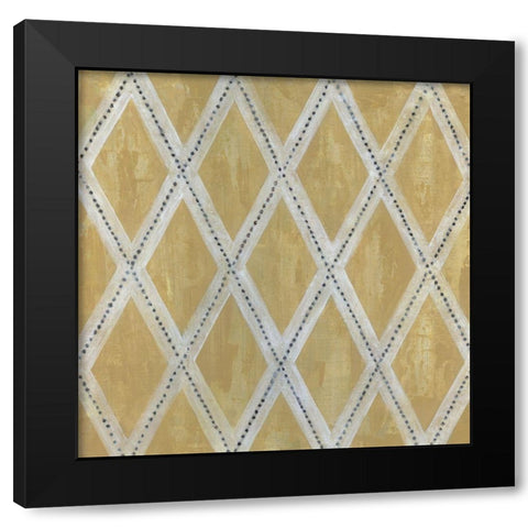 Geometric IV Black Modern Wood Framed Art Print with Double Matting by Tava Studios