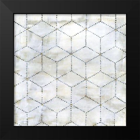 Geometric VI Black Modern Wood Framed Art Print by Tava Studios