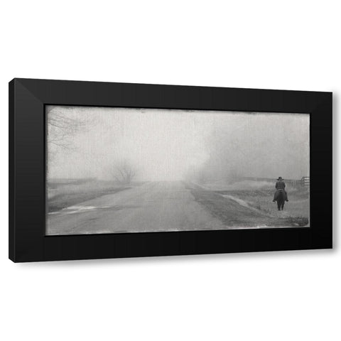 Riding Fence Black Modern Wood Framed Art Print with Double Matting by Robinson, Carol