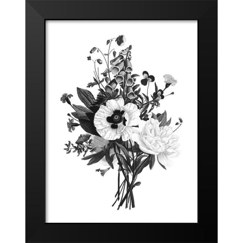 Botanical Black and Black Modern Wood Framed Art Print by Donovan, Kelly