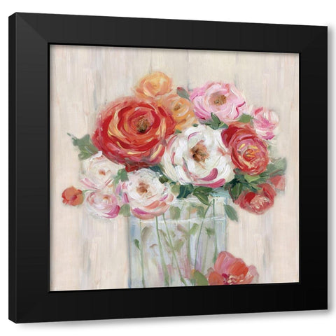 Just Peachy II Black Modern Wood Framed Art Print with Double Matting by Swatland, Sally