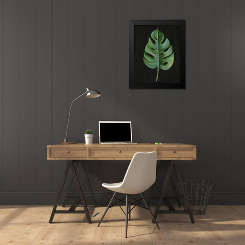 Midnight Black Modern Wood Framed Art Print by Tava Studios