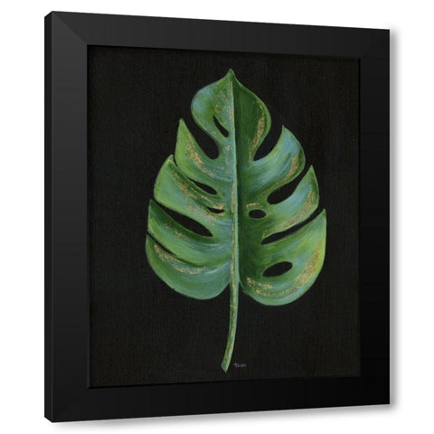 Midnight Black Modern Wood Framed Art Print with Double Matting by Tava Studios