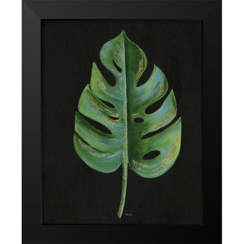 Midnight Black Modern Wood Framed Art Print by Tava Studios