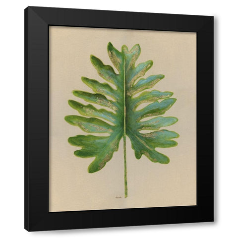 Oasis II Black Modern Wood Framed Art Print with Double Matting by Tava Studios