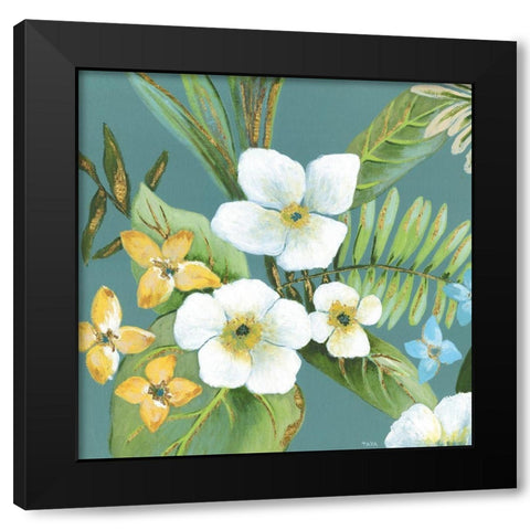 Rainforest I Black Modern Wood Framed Art Print by Tava Studios